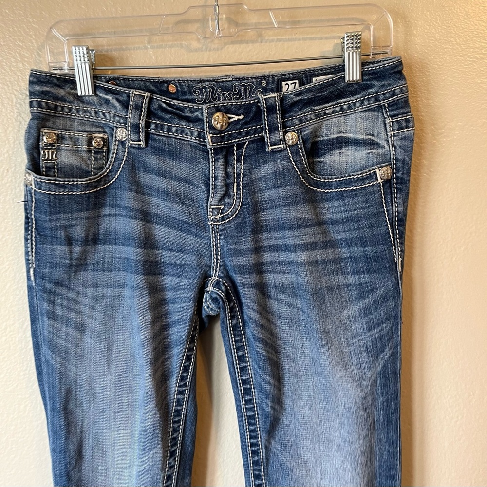 Miss‎ Me Ankle Skinny Jeans size 27 Sequin Pockets - Picture 4 of 5